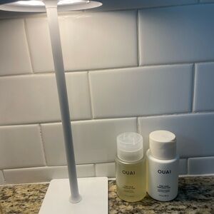 OUAI Hair Duo with White and Cream Bottles
